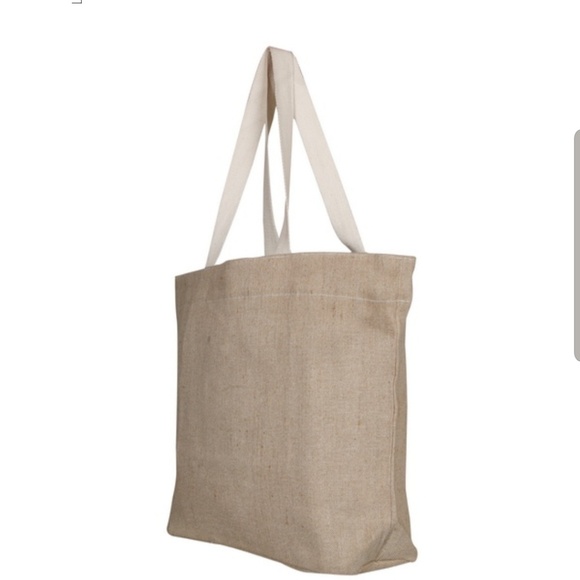 Juton Large Zipper Tote Bag, – Natural - Picture 2 of 5